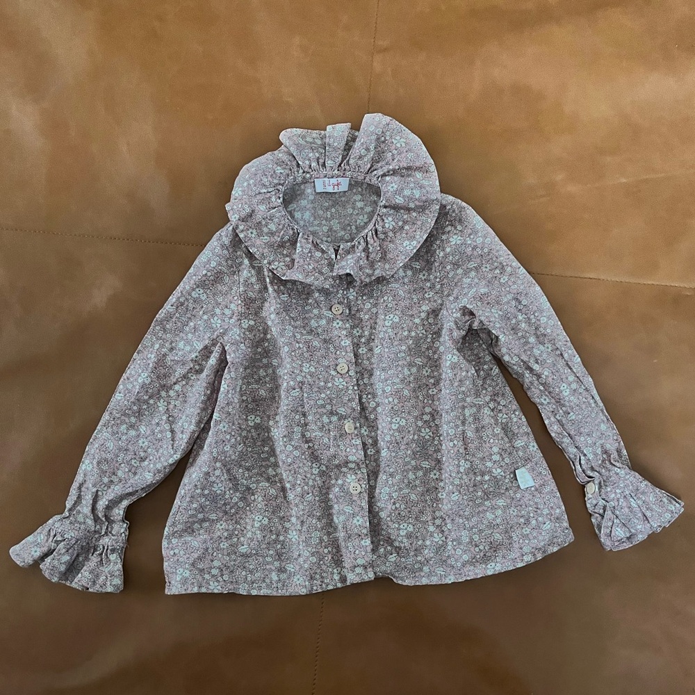 Il Gufo Ruffled Long Sleeve Shirt